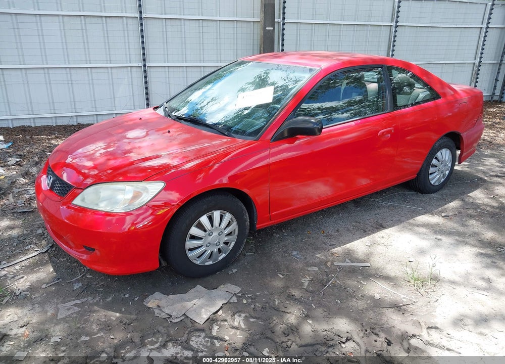 2004 HONDA CIVIC LX VIN: 1HGEM22514L052516