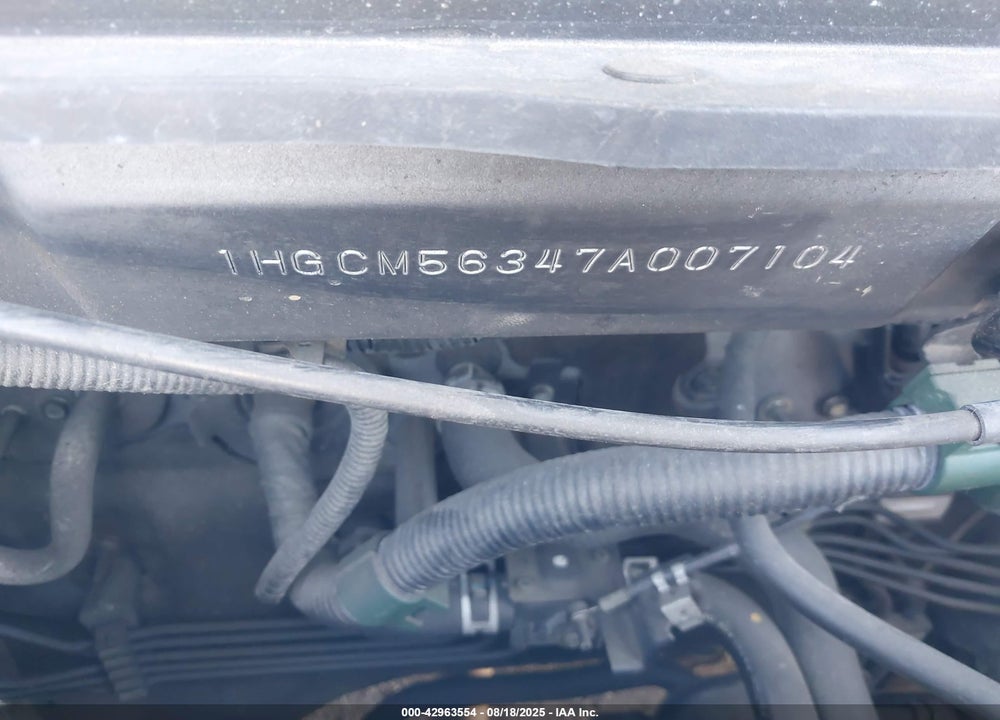 2007 HONDA ACCORD 2.4 SE VIN: 1HGCM56347A007104