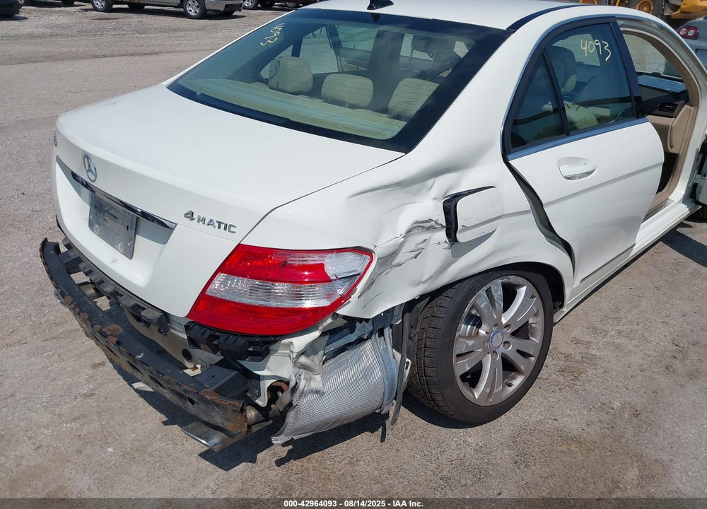 2009 MERCEDES-BENZ C CLASS VIN: WDDGF81X19F261502