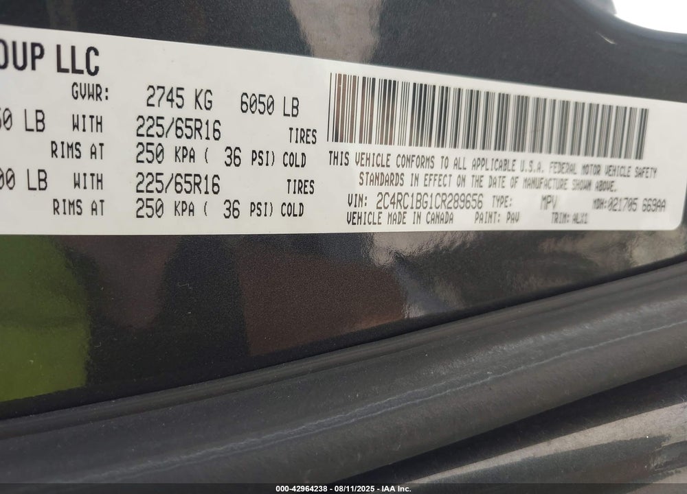 2012 CHRYSLER TOWN & COUNTRY TOURING VIN: 2C4RC1BG1CR289656