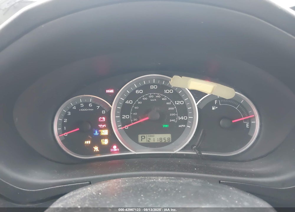 2009 SUBARU IMPREZA VIN: JF1GE61679H522621