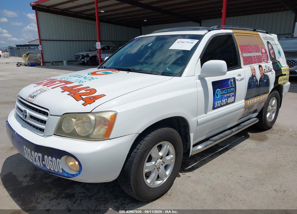 2001 TOYOTA HIGHLANDER V6 VIN: JTEGF21AX10008734