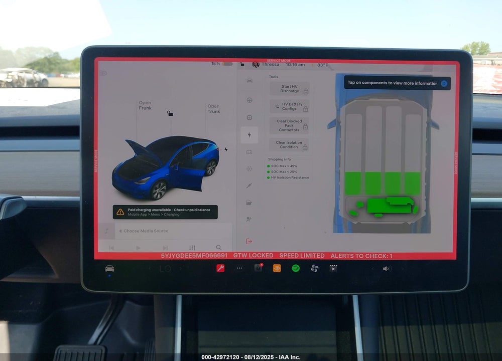 2021 TESLA MODEL Y LONG RANGE DUAL MOTOR ALL-WHEEL DRIVE VIN: 5YJYGDEE5MF066691