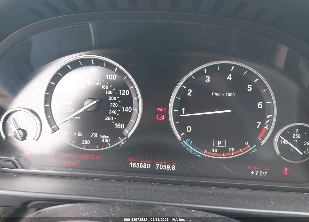 2013 BMW 5 SERIES VIN: WBAXH5C57DD111720