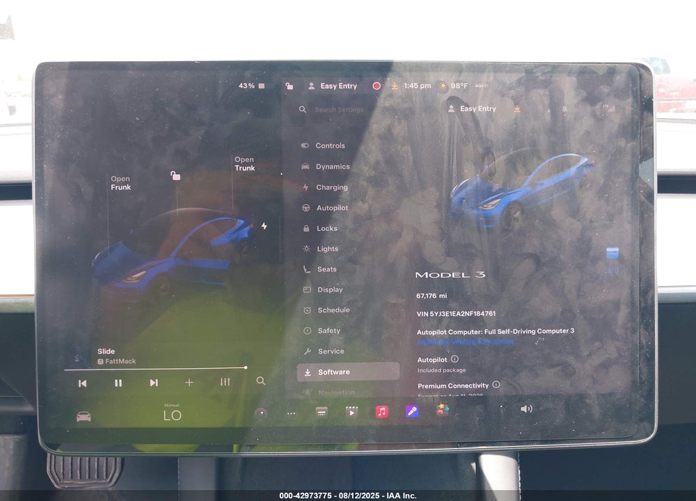 2022 TESLA MODEL 3 REAR-WHEEL DRIVE VIN: 5YJ3E1EA2NF184761