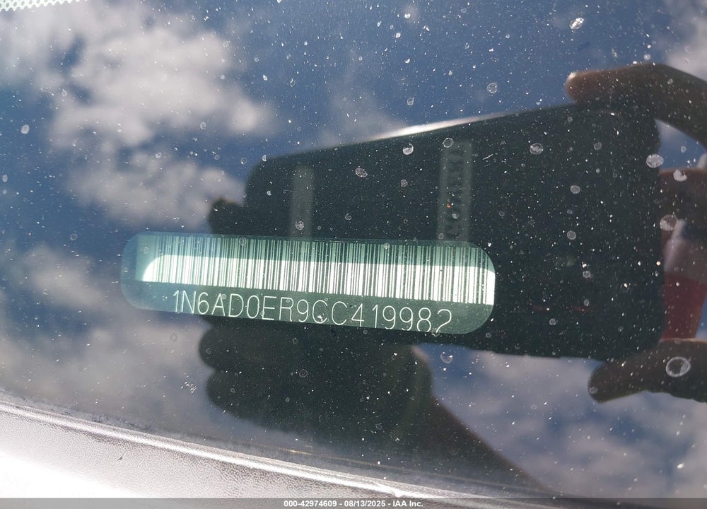 2012 NISSAN FRONTIER VIN: 1N6AD0ER9CC419982