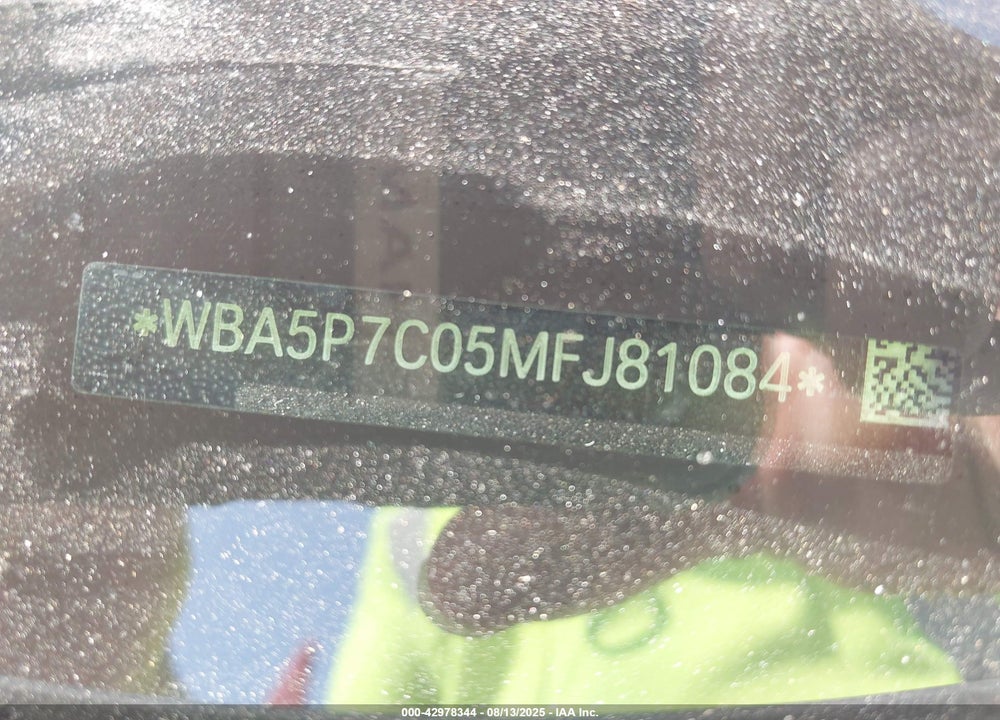 2021 BMW 3 SERIES VIN: WBA5P7C05MFJ81084