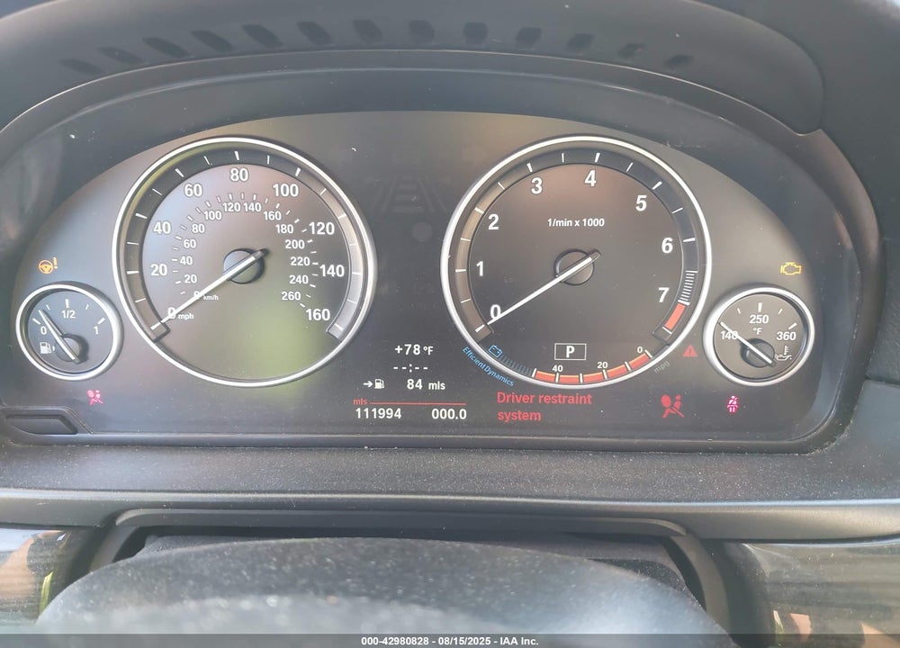 2013 BMW 5 SERIES VIN: WBAXH5C53DD111732