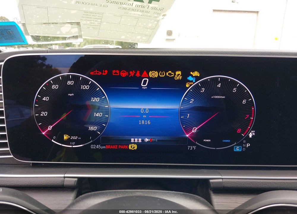 2025 MERCEDES-BENZ GLE 450 COUPE 4MATIC VIN: 4JGFD5KB9SB296312