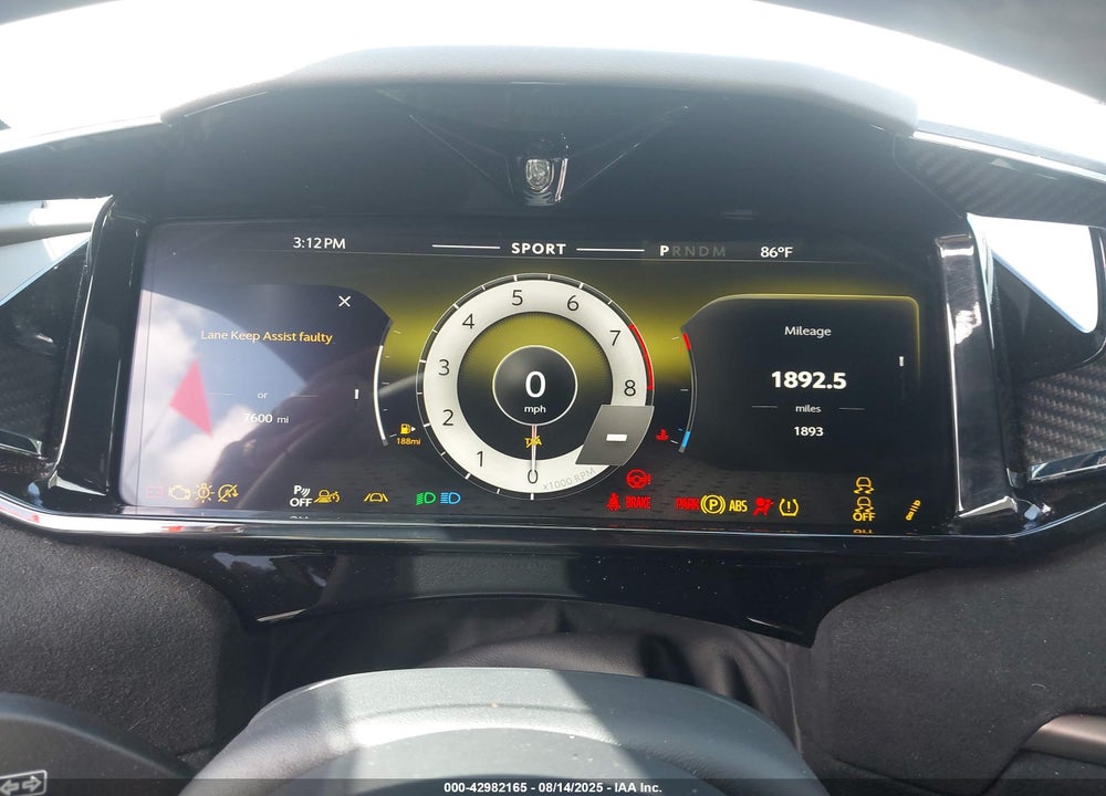 2025 ASTON MARTIN VANTAGE VIN: SCFSMGFWXSGN09980