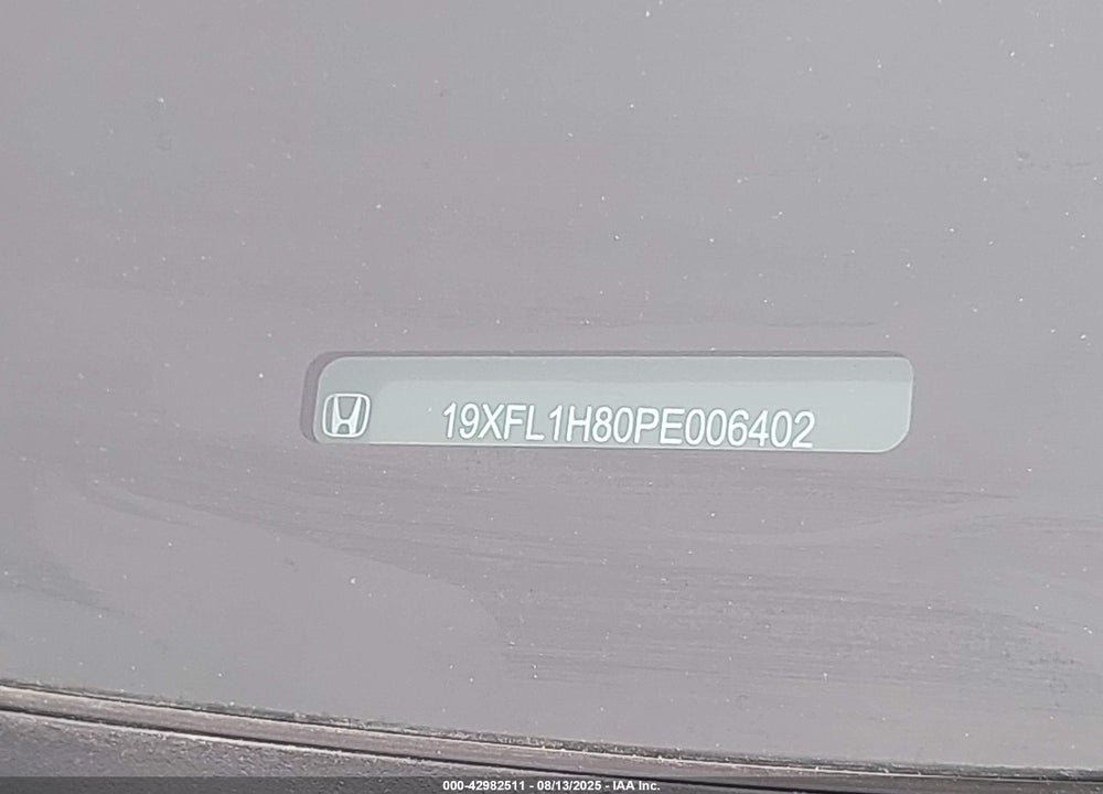 2023 HONDA CIVIC VIN: 19XFL1H80PE006402