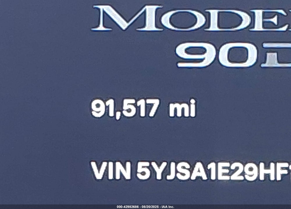 2017 TESLA MODEL S VIN: 5YJSA1E29HF186379