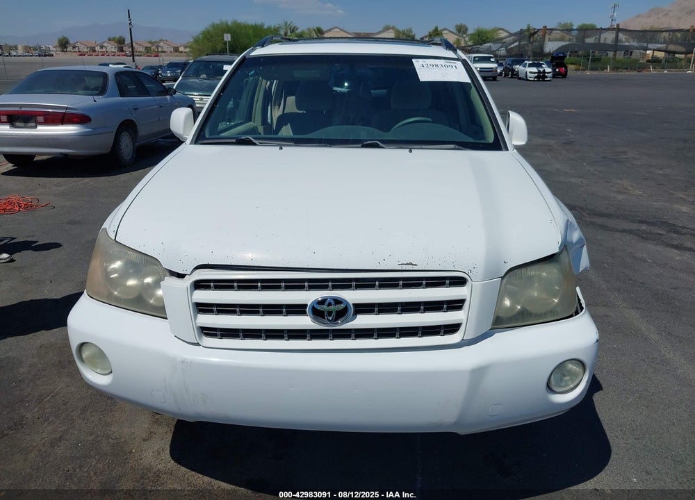 2001 TOYOTA HIGHLANDER V6 VIN: JTEGF21A810026729