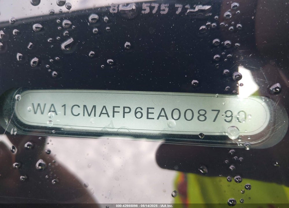 2014 AUDI Q5 VIN: WA1CMAFP6EA008790