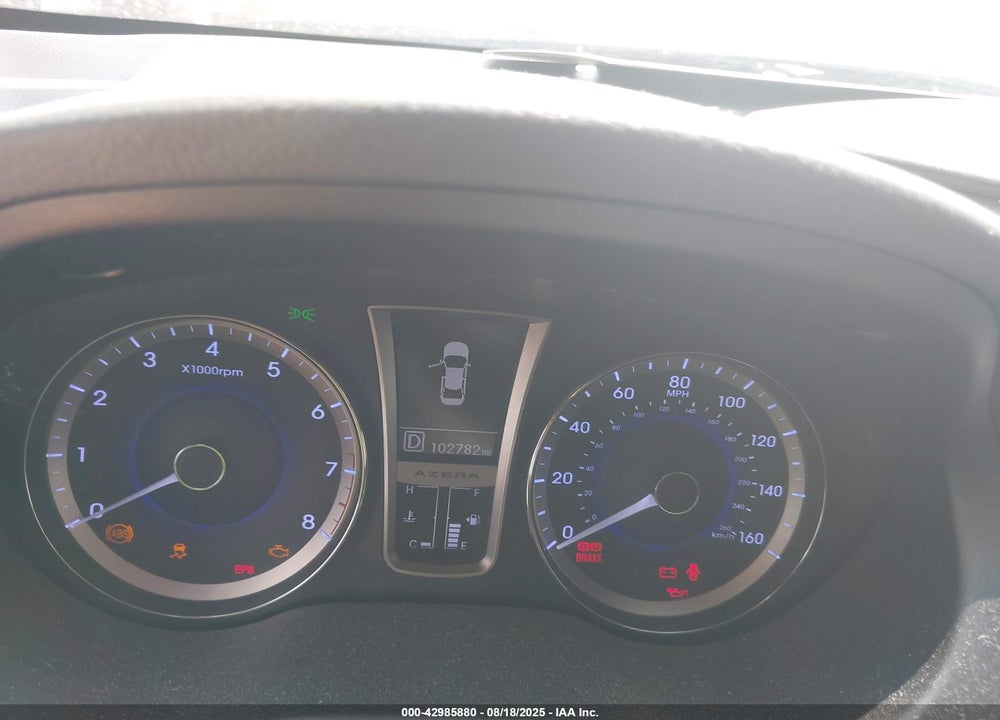2013 HYUNDAI AZERA VIN: KMHFG4JG8DA231328