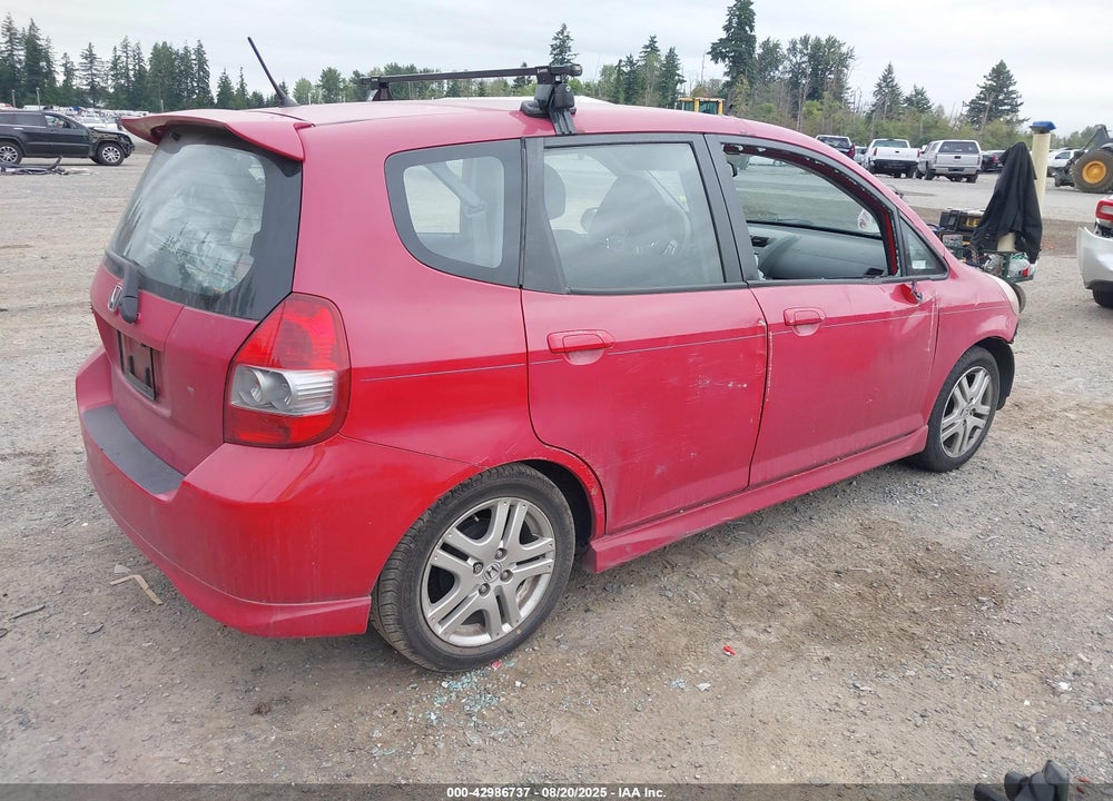 2007 HONDA FIT SPORT VIN: JHMGD38667S029562