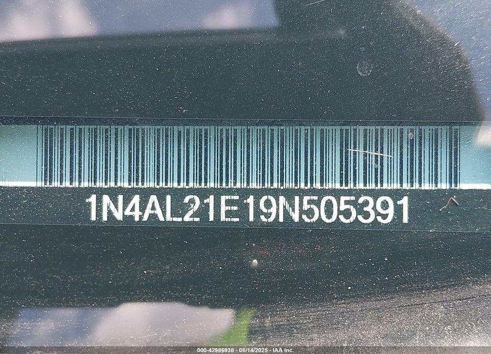 2009 NISSAN ALTIMA VIN: 1N4AL21E19N505391
