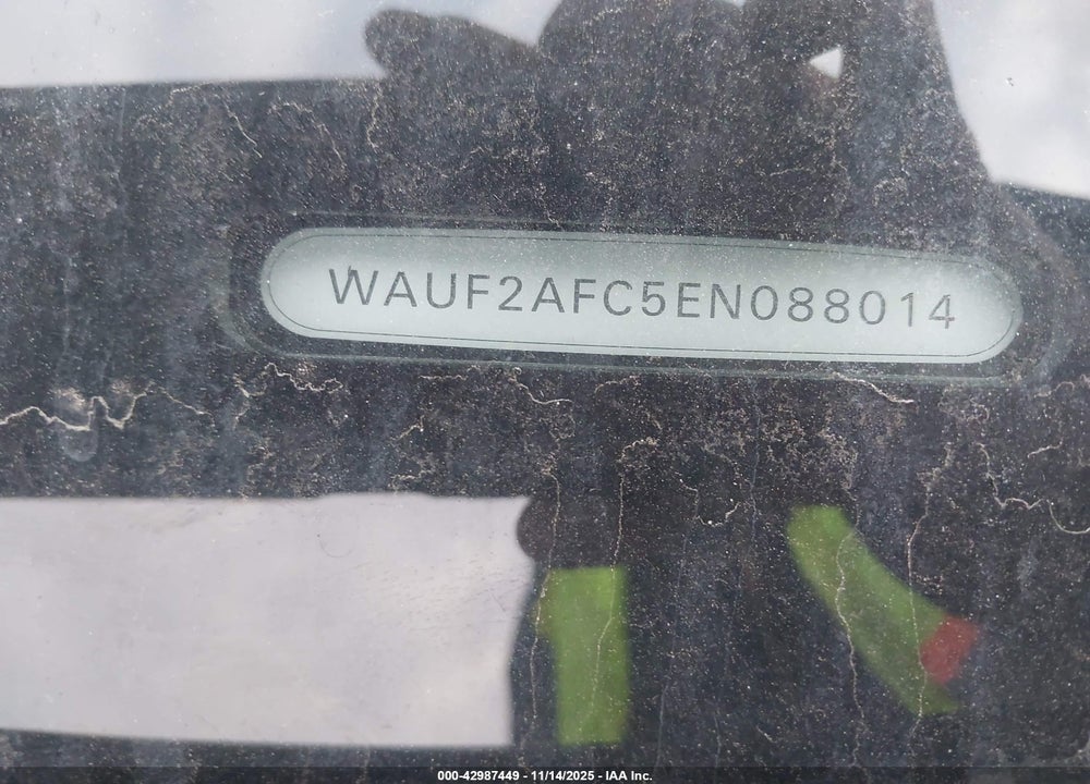 2014 AUDI S6 VIN: WAUF2AFC5EN088014