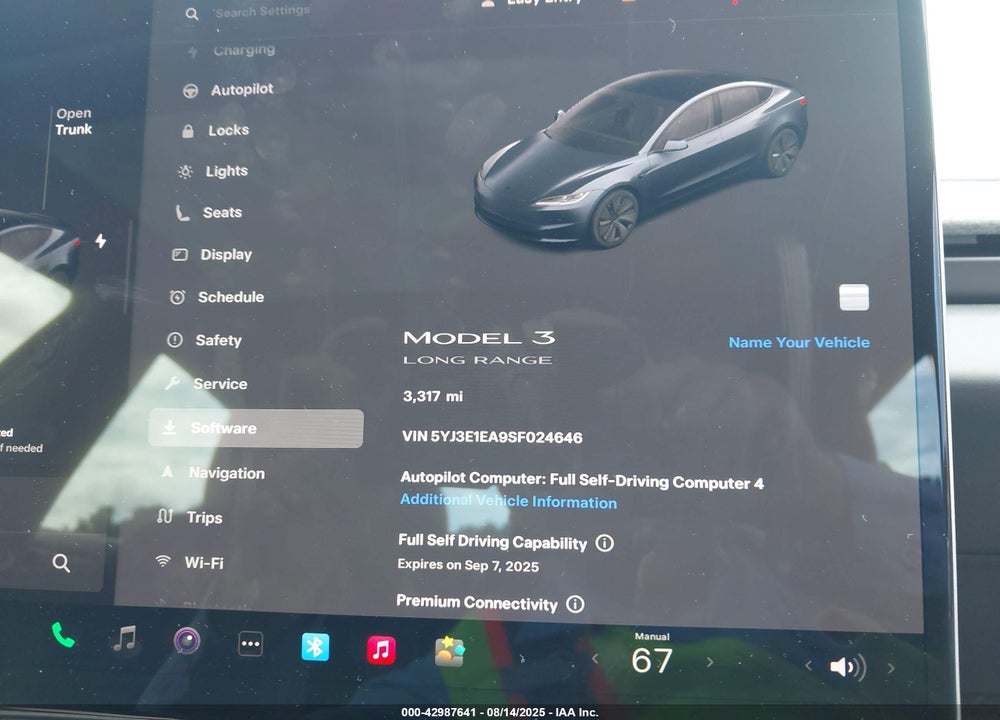 2025 TESLA MODEL 3 VIN: 5YJ3E1EA9SF024646