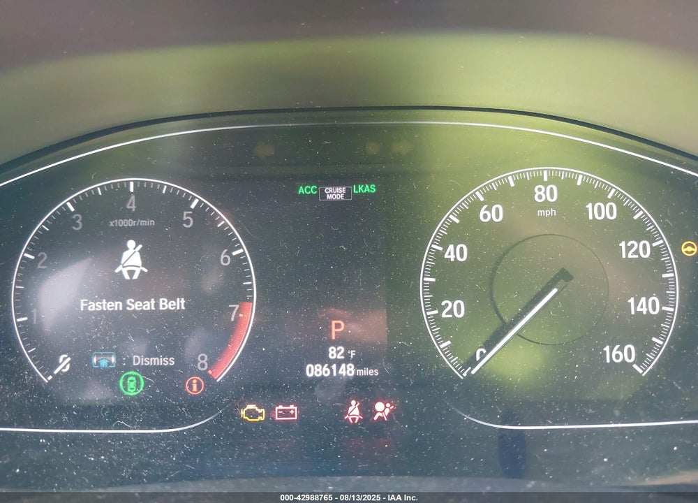 2019 HONDA ACCORD VIN: 1HGCV2F38KA005862