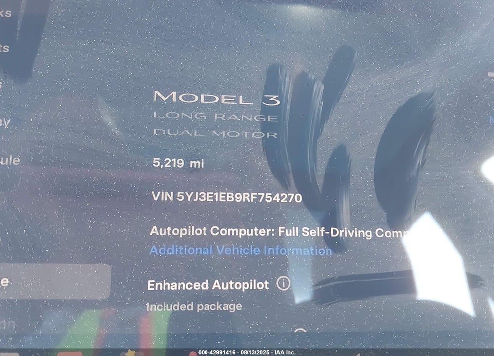 2024 TESLA MODEL 3 VIN: 5YJ3E1EB9RF754270