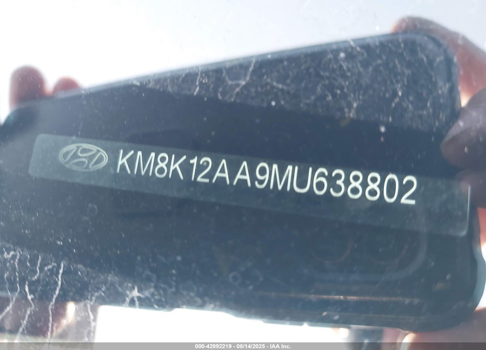 2021 HYUNDAI KONA VIN: KM8K12AA9MU638802