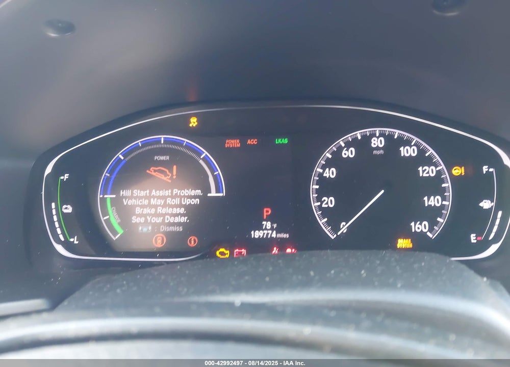 2019 HONDA ACCORD HYBRID VIN: 1HGCV3F15KA006035