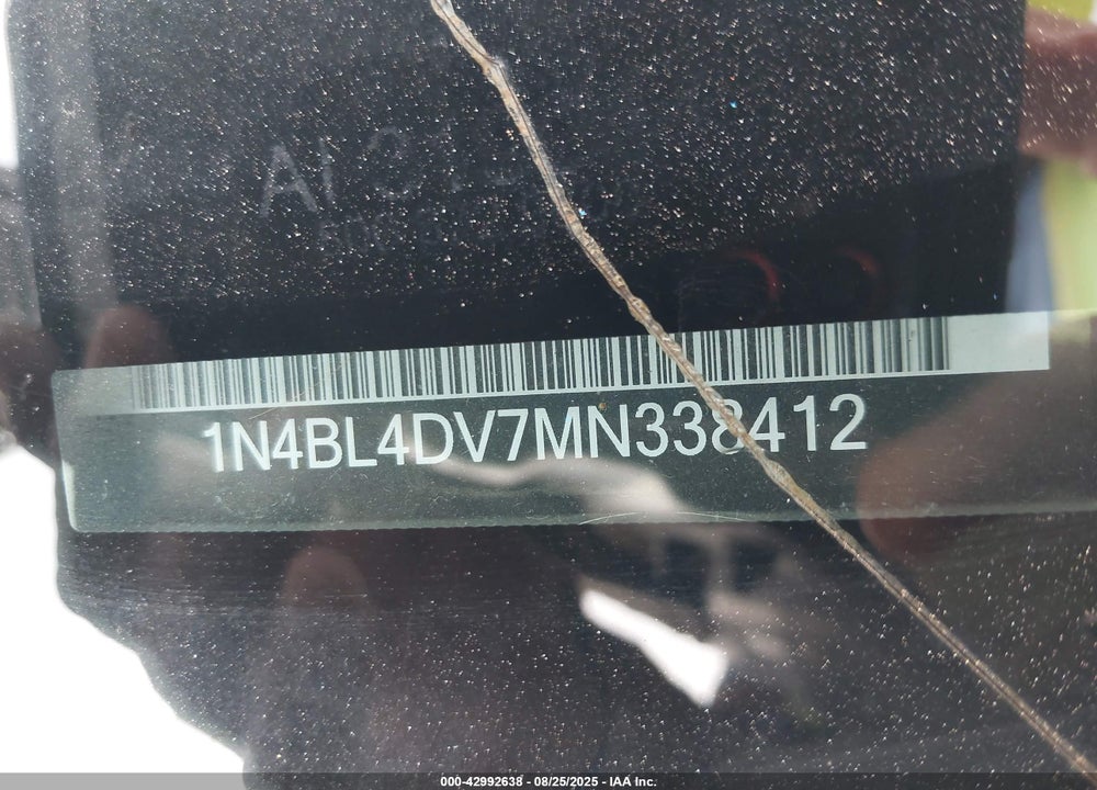 2021 NISSAN ALTIMA SV FWD VIN: 1N4BL4DV7MN338412