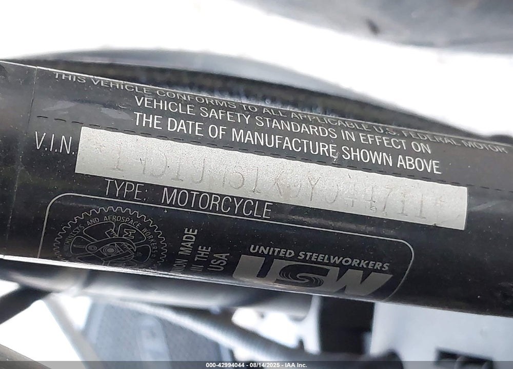 2009 HARLEY-DAVIDSON FLSTSB VIN: 1HD1JM51X9Y044711