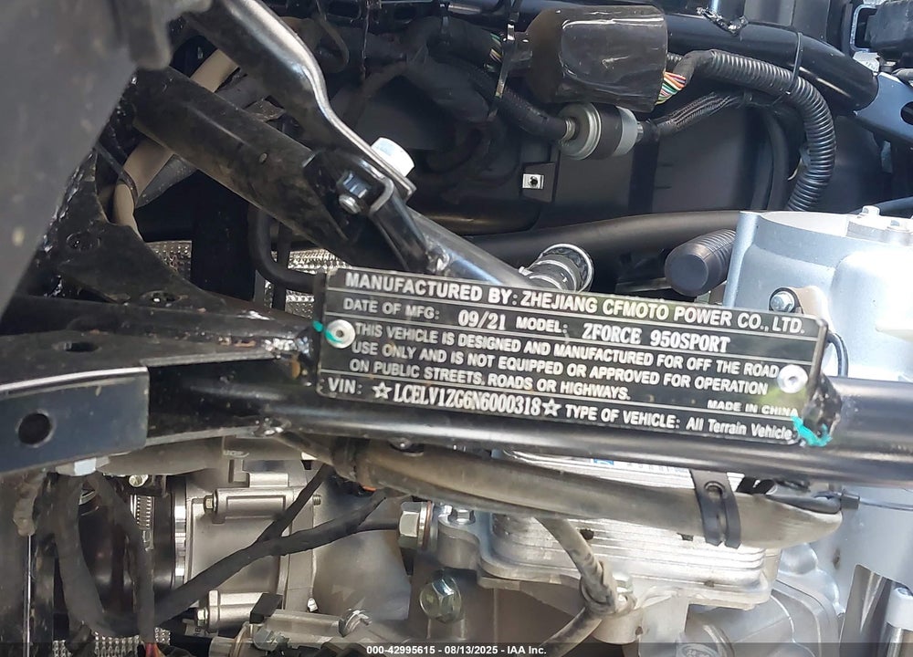 2022 CFHG ZFORCE 950 SPORT VIN: LCELV1ZG6N6000318