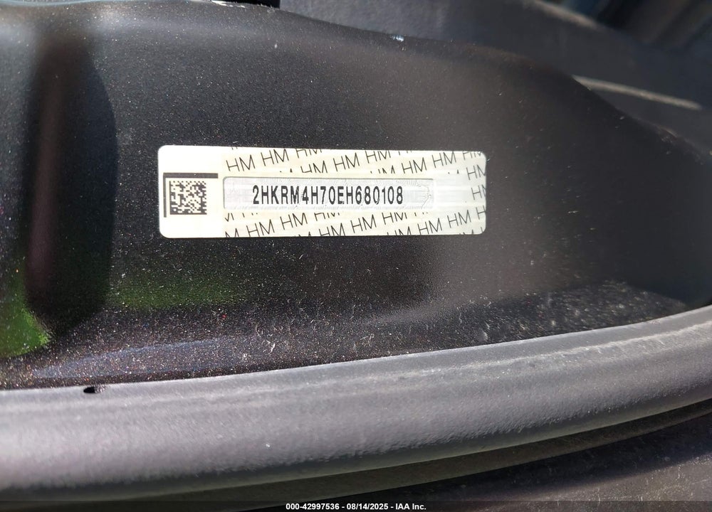 2014 HONDA CR-V EX-L VIN: 2HKRM4H70EH680108