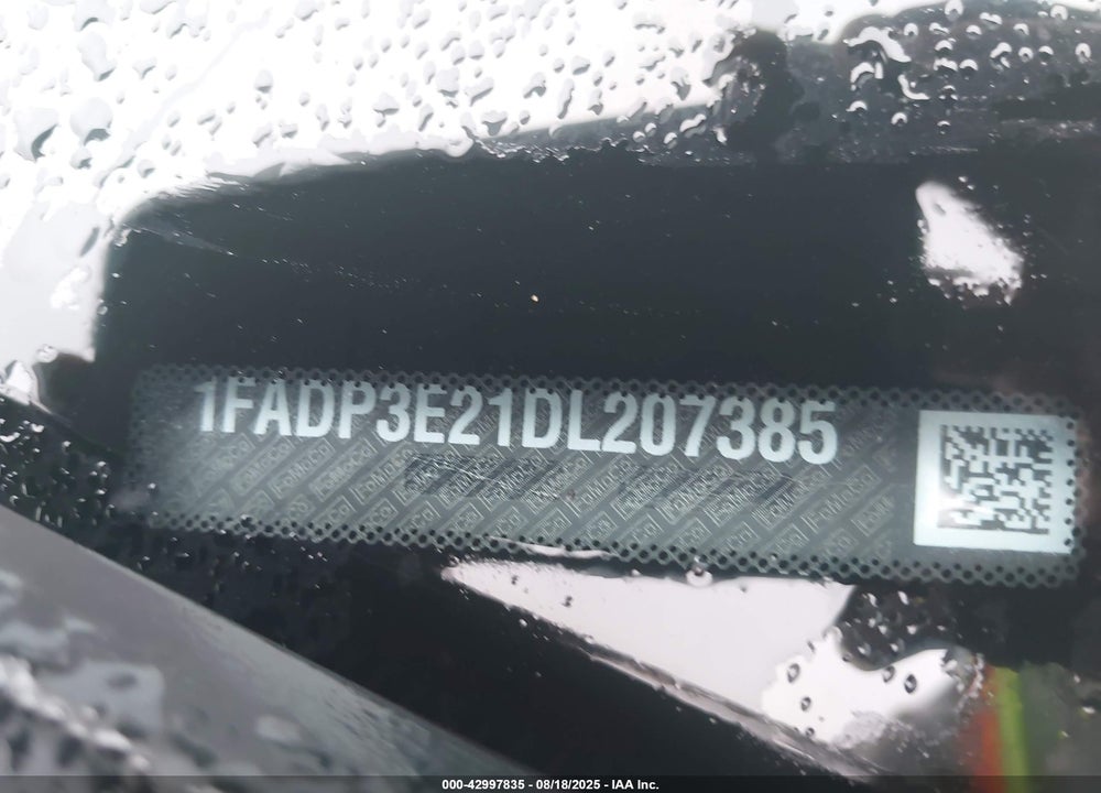 2013 FORD FOCUS VIN: 1FADP3E21DL207385