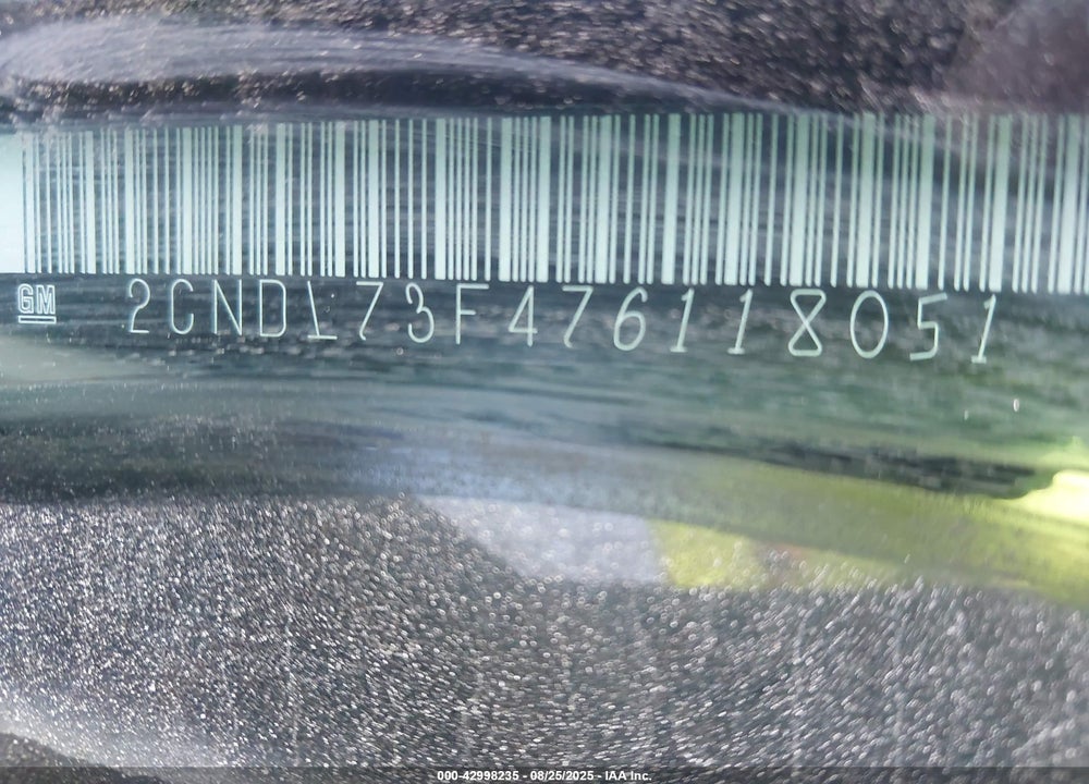 2007 CHEVROLET EQUINOX VIN: 2CNDL73F476118051