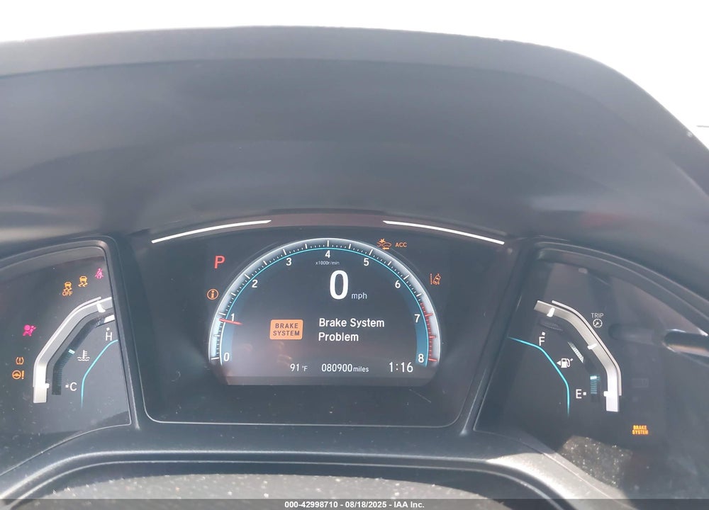 2019 HONDA CIVIC VIN: 2HGFC4B60KH307811