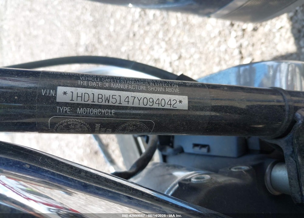 2007 HARLEY-DAVIDSON FLSTC VIN: 1HD1BW5147Y094042