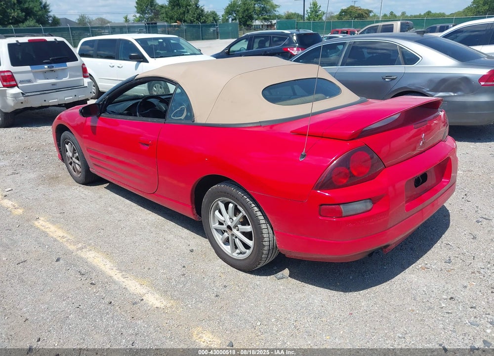 2001 MITSUBISHI ECLIPSE SPYDER GS VIN: 4A3AE35G81E004313