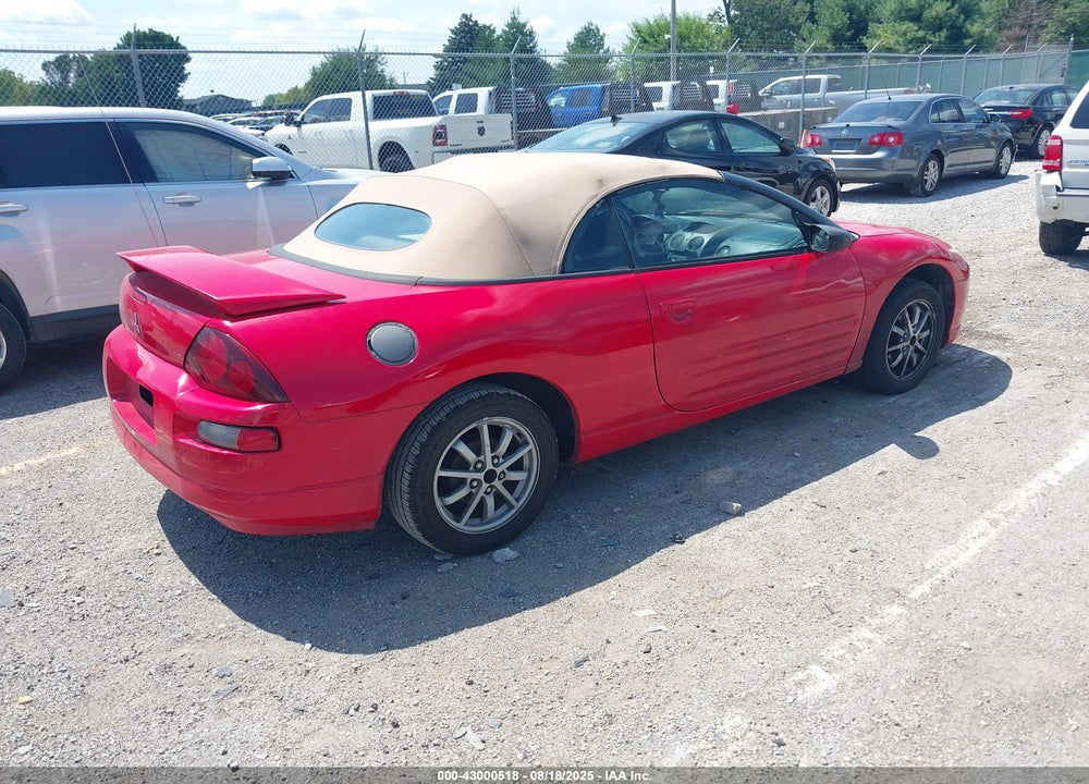 2001 MITSUBISHI ECLIPSE SPYDER GS VIN: 4A3AE35G81E004313
