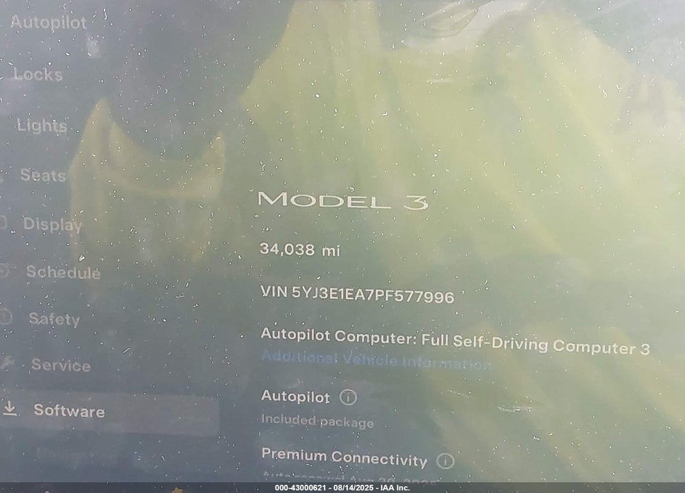 2023 TESLA MODEL 3 VIN: 5YJ3E1EA7PF577996