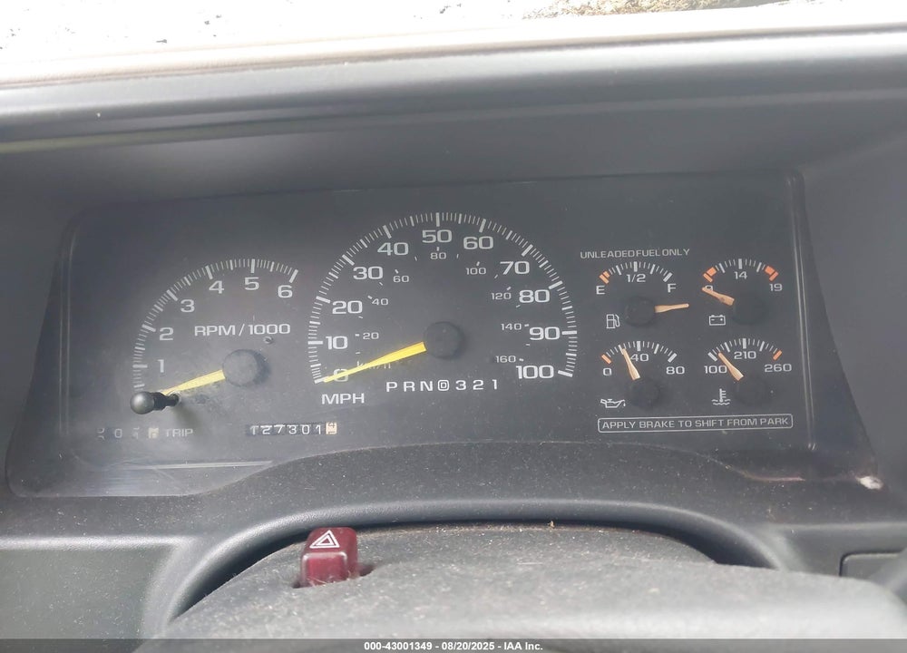 1998 CHEVROLET K1500 FLEETSIDE VIN: 1GCEK14MXWZ106706