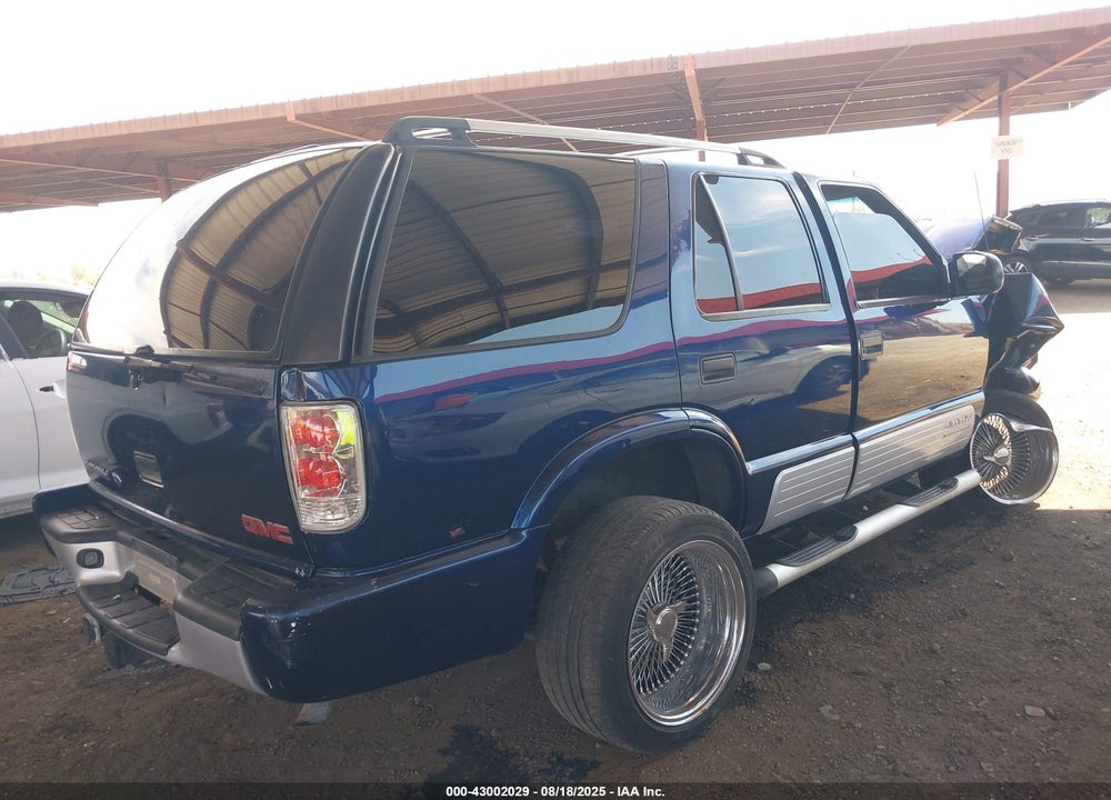 2000 GMC JIMMY JDE W/1SH/1SJ VIN: 1GKDT13W7Y2296914