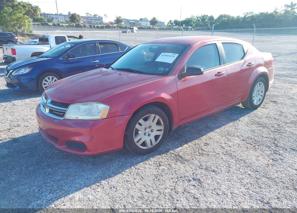 2014 DODGE AVENGER VIN: 1C3CDZABXEN188398