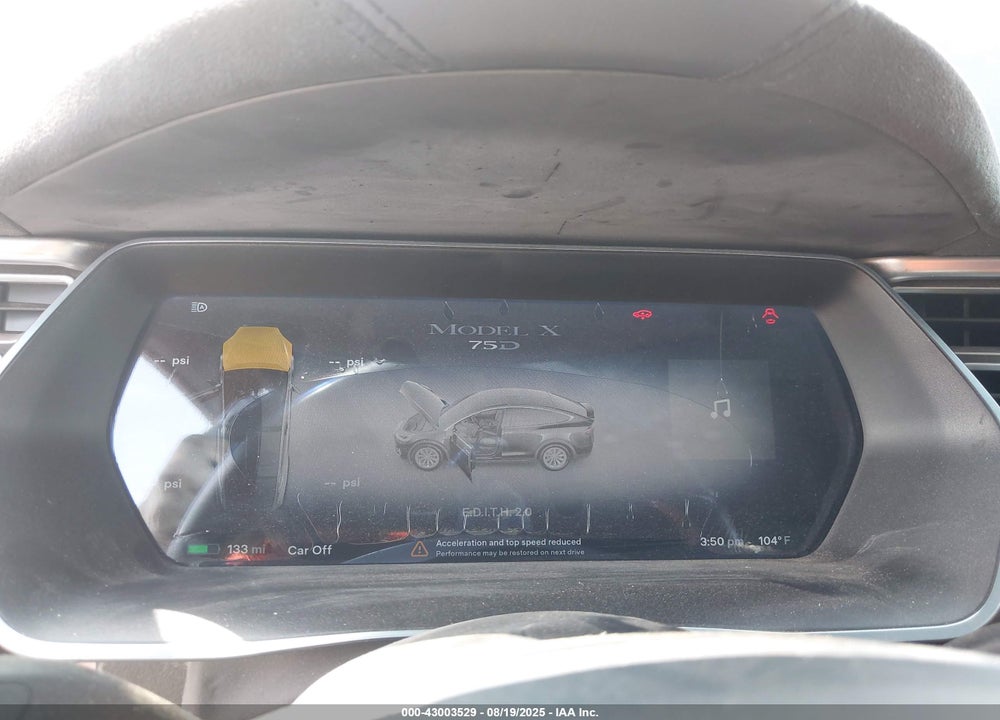 2017 TESLA MODEL X VIN: 5YJXCBE28HF043784