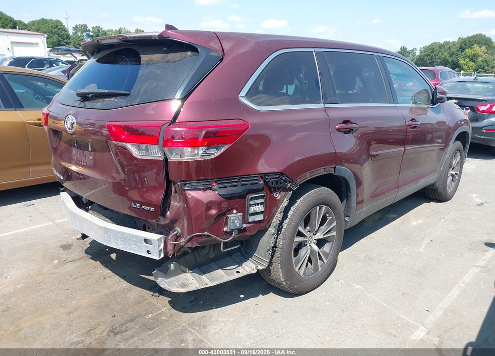 2019 TOYOTA HIGHLANDER LE PLUS VIN: 5TDBZRFH9KS954164