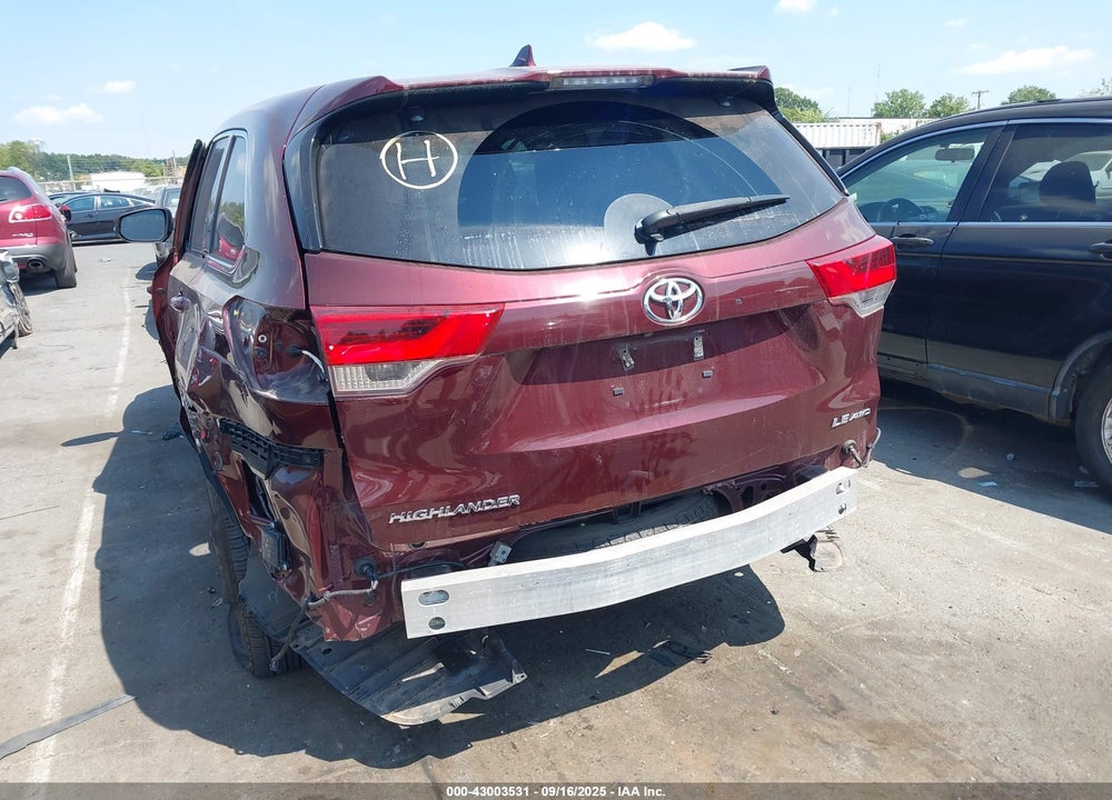 2019 TOYOTA HIGHLANDER LE PLUS VIN: 5TDBZRFH9KS954164