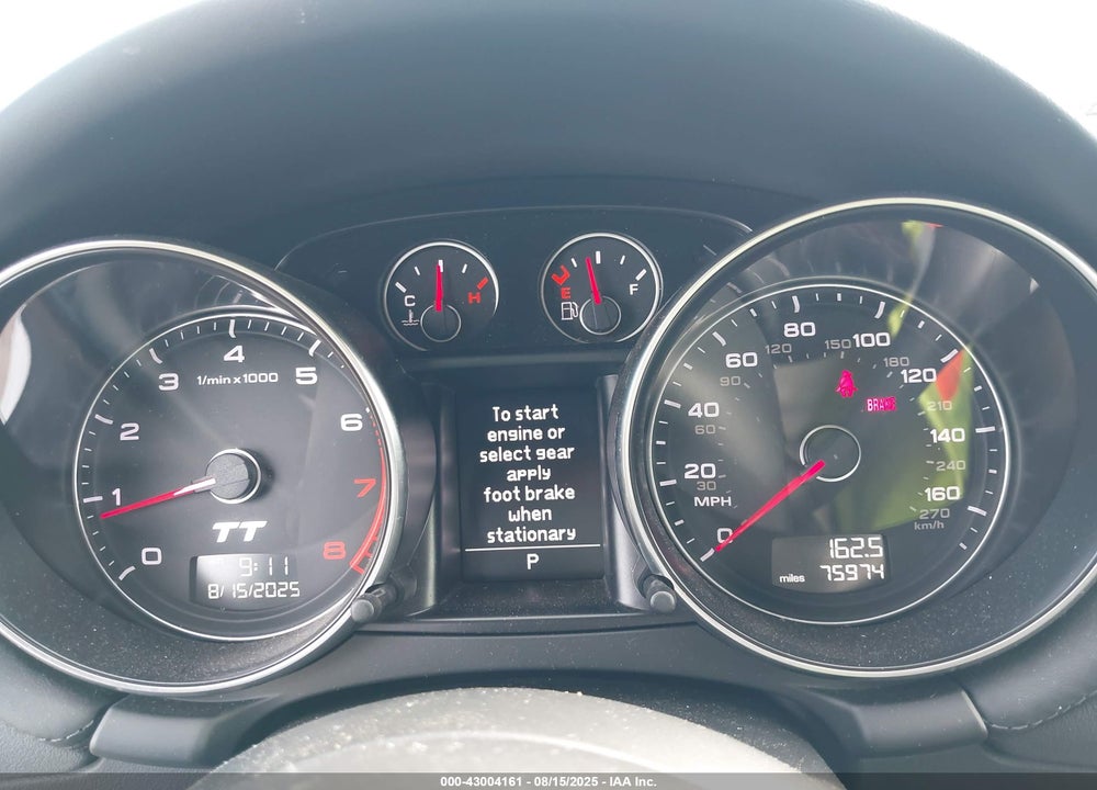 2015 AUDI TT VIN: TRUBFAFK5F1000493