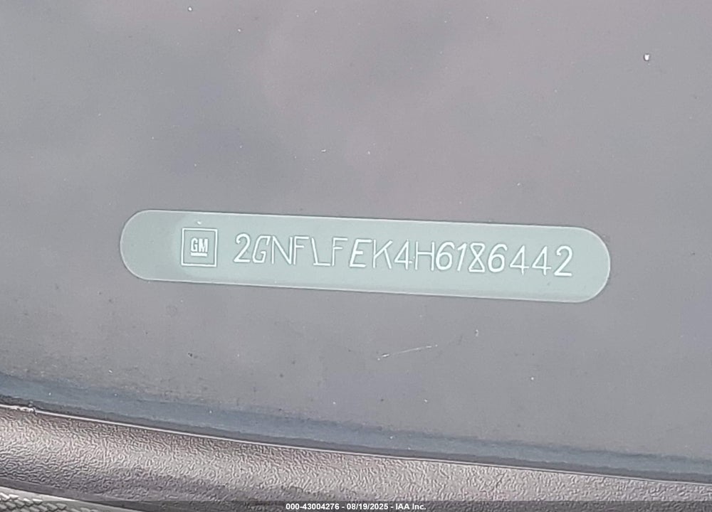 2017 CHEVROLET EQUINOX VIN: 2GNFLFEK4H6186442
