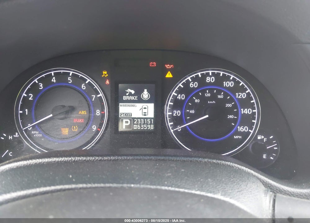 2011 INFINITI G37 JOURNEY VIN: JN1CV6AP9BM504445