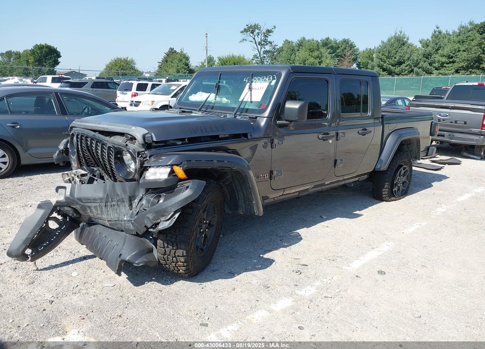 2022 JEEP GLADIATOR WILLYS SPORT 4X4 VIN: 1C6HJTAG7NL135681