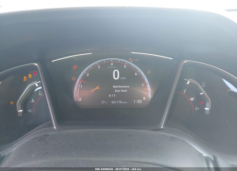 2019 HONDA CIVIC VIN: 19XFC2F8XKE026657