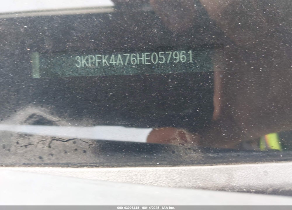 2017 KIA FORTE VIN: 3KPFK4A76HE057961
